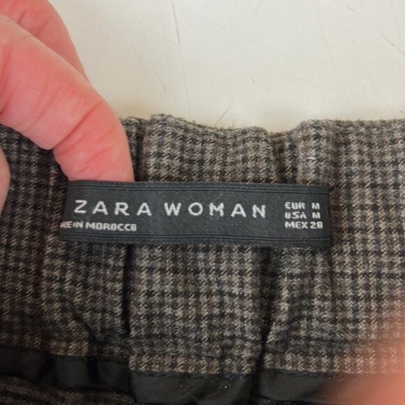 Zara  Woman I Houndstooth I Pull-on Pants I Medium - Picture 2 of 9